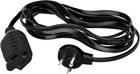 Flat Plug Extension Cord 12 Ft With Slim Space-saving Plug Design  Thin Flat    