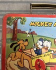 Vintage antique 1950 s Mickey Mouse   Donald Duck Metal Lunch Box-no Thermos