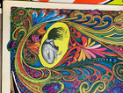 January February March 1967 Calender Vintage Hippie Headshop Blacklight Poster