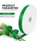 Green Satin Ribbon 5 8  100 Yards Solid Color For Wrapping Wedding Craft