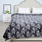 Luxury Velvet Plush Fleece Blanket Floral Scroll Machine Washable Cozy New