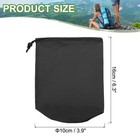 Stuff Sack  4 X 6 Inch Waterproof Outdoor Storage Sack Drawstring Black