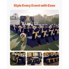 Uimoso 50pcs Navy Blue Spandex Chair Covers For Events And Parties