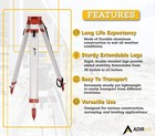 Aluminum Laser Level Tripod  5 8in Thread Quick   clamp Survey Stand   Orange