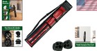 Portable Hard Pool Cue Stick Case - Adjustable Strap   External Pockets Included