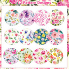 24 Pack Floral Double-sided Scrapbook Paper - 12   x12    Flower Textured Craft Pape