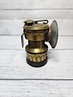 Vintage Guy   s Dropper Carbide Miners Brass Hat Lamp Lantern 3 5  Tall
