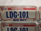 Lot Of 4 Vintage Miniature Montana Collectors Bicycle License Plate  4 7 8  Wide