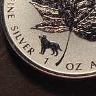 2018 Canada  5 Maple Leaf - Dog Privy Reverse Proof - 1 Oz  9999 Silver  41