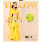 Belly Dance Costume 4 Pec Set Long Sleeve Top   Skirt   Belt   Head Veil