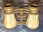 Antique French Opera Glasses  Brass And Mother Of Pearl  Jumelle Duchess