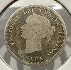 1858 5 Cents Canada Silver 5c Coin Queen Victoria Silver Nickel  f525 