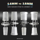 Tapered Glass Adapters 18mm   14mm Male   Female Any Combo Fast Free Shipping