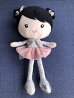 Baby Starters Plush Soft Doll Infant Girl First Toy Black Hair Lovey Security