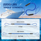 4 Pack Marine Bungee Dock Line Boat Mooring Rope Anchor Cord Stretch Line