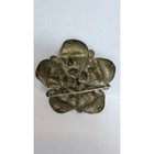 Vintage Vb Bronze Five Faces Brooch Artisan Sculptural Pin Brutalist Jewelry