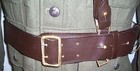 Australian Army Sam Brown Officers Leather Belt With Strap - Size 44 Inch Waist