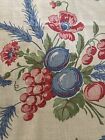 Vtg 50   s Startex Kitchen Towel Linen Blend Fruit Cottage Retro New      