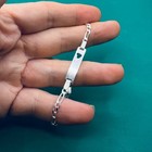 Brand New Baby Girl Id Bracelet Heart Figaro Sterling Silver 925 6 Inch