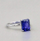 10 Ct Stone Natural Certified Blue Sapphire Ring 925 Sterling Silver Ring Size 8