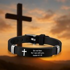 Supac Christian Cross Bracelet - Isaiah 41 10 Scripture  Silicone