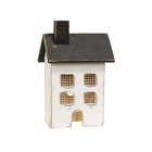 New Primitive House Wood Rustic Sitter White Light Up Aged 11 tx7 wx5 5 d Decor