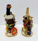 Fitz And Floyd    autumn Bounty    Pheasant Candle Holders In Box