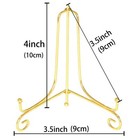 Artliving  2 Pack 4  Iron Display Stand  Gold Small Iron Easel Plate Display    