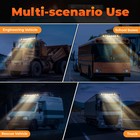 47  108 Led Strobe Light Bar Amber Emergency Beacon Warn Tow Truck White   Black