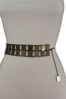 New Women Wide Waistband Vintage Antique Gold Color Metal Fashion Belt Fit S M L