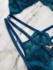 Victorias Secret Nwt Teal Lace Cut Out Shine Side Strappy Bodysuit Teddy Xl