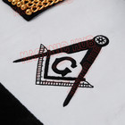 Masonic Master Mason Funeral Apron 100  Lambskin Hand Embroidered black Velvet