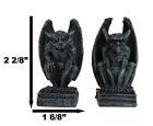 Gothic Notre Dame Guardian Mini Gargoyle Statue Set Of 2 Miniature Fairy Garden