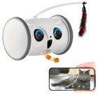 Used Skymee Owl Robot  Movable Pet Camera With Treat Dispenser  Full Hd   App