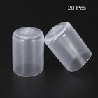 20pcs Rubber End Caps 15mm Id Screw Thread Protectors Clear