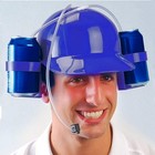 Drinking Helmet - Adjustable Can Holder Cap Drinker Favor Hat - Straw For Beer S