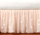 Pottery Barn Kids Monique Lhuillier Ethereal Tulle Crib Skirt Blush Pink White