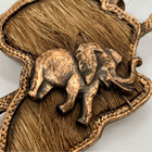 Copper Toned African Elephant Pendant Charm Or Brooch Piece