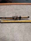 Vintage Japanese Miniature Samurai Sword Katana Desk Letter Opener With Stand