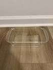 Vintage Pyrex Glass Loaf Pan 213 - 8 5    X 4 5    X 2 5    Rounded Handle Usa