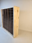 New   Napa Valley Style 100 Slot 8 Track Storage Rack Wood Wall Holder Wooden