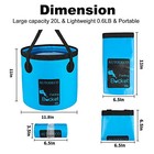  Collapsible Bucket 5 Gallon Container Folding Water Bucket Portable Wash Blue