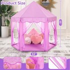 Girls Princess Castle Play Tent Large Indoor Outdoor Kids Playhouse Lights Pink