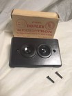 1940 Brown Bakelite Duplex Electric Outlets Howard Co   receptron  Nos