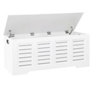  Storage Chest  47 3    Wooden Toy Box With 2 Safety Hinges  Retro 47 3 l White
