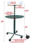 Play Metal Rolling Stand Metal Base Parrot Bird Cage African Grey Macaw Cockatoo