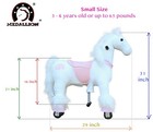 Medallion - My Pony Ride On Real Walking Horse - Small White Unicorn For 3 To 6