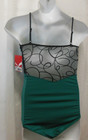 Capezio 12053w  Mesh Back Camisole Leotard Adjustable Strap Large Ladies Green