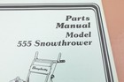 Simplicity Model 555 Snowthrower Parts Manual Tp-1085