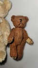 2 Jointed Plush Dollhouse Miniature Teddy Bears 5   3 Inch Tan   Brown